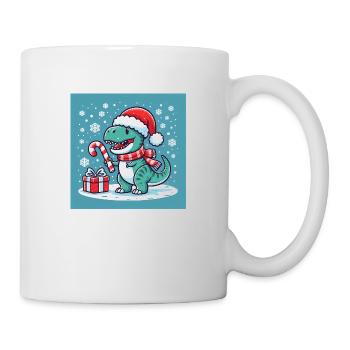 Dino Noël - Mug blanc - blanc - Droite