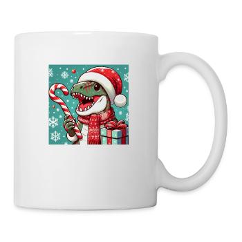 Dinosaure de Noël - Mug blanc - blanc - Droite