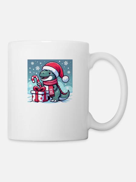 T-Rex de Noël - Mug blanc - blanc