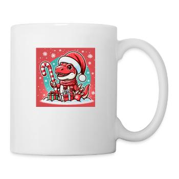 Red Christmas Dinosaur - Mug - white - Right