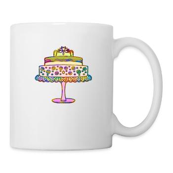 Kuchen - Tasse - Weiß - Rechts