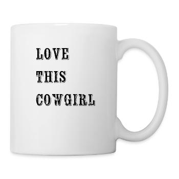 Cowboy, Valentinstag, Partnerlook, passendes Paar - Tasse - Weiß - Rechts