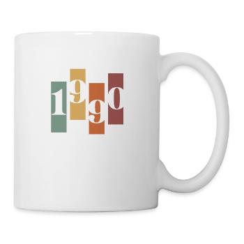 1990er Vintage Retro Möbel - Tasse - Weiß - Rechts