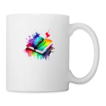 Buch Lesen Bücher Leser Geschenk Buchliebhaber - Tasse - Weiß - Rechts