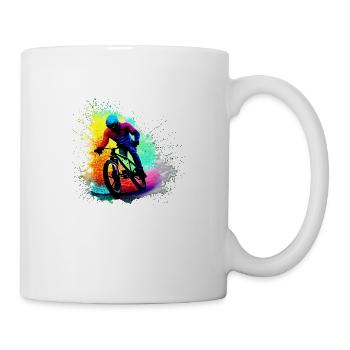 Fahrrad Radfahrer Radeln Fahrradfahrer Radfahren - Tasse - Weiß - Rechts