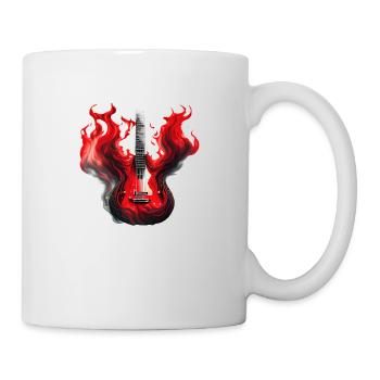 guitar, plucked instrument, guitarist, musical instrument - Mug - white - Right