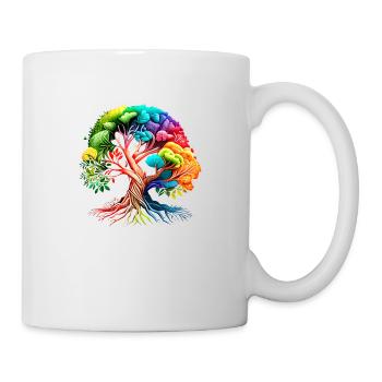 Lebensbaum Keltischer Baum des Lebens Meditation - Tasse - Weiß - Rechts