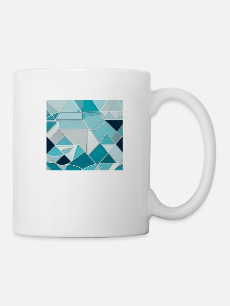 Geometrische Eiskristalle - Tasse - Weiß