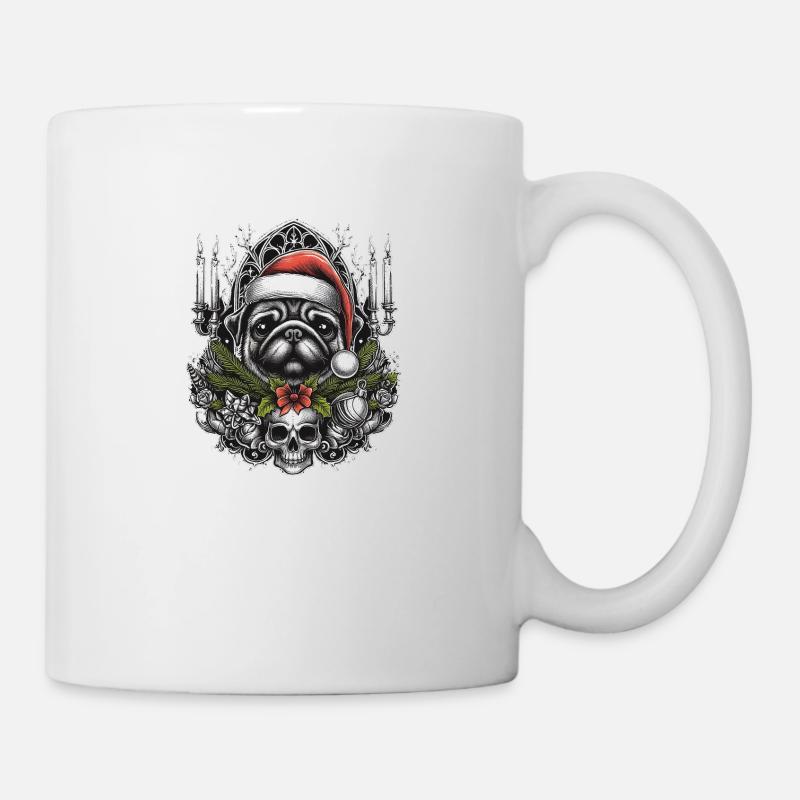 Gothic Mops - Tasse - Weiß