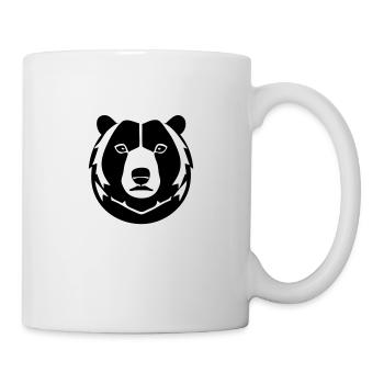 A strong fluffy bear in comic stalk - Mug - white - Right