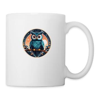 Owl Christmas Drawing - Mug - white - Right