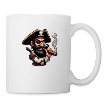 Cigar tuxedo pirate - Mug - white - Right