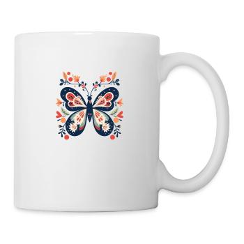 Butterfly Schmetterling - Tasse - Weiß - Rechts