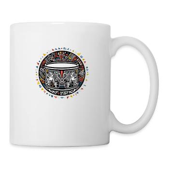 Drum Schlagzeug - Tasse - Weiß - Rechts