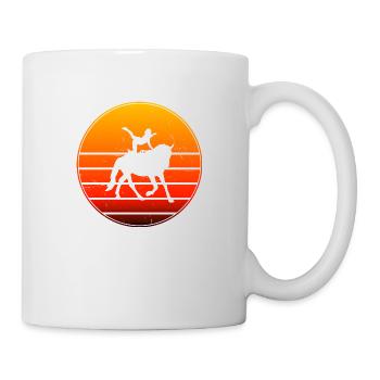 Acrobatie à cheval, gymnastique artistique à cheval, - Mug blanc - blanc - Droite