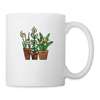 Blumen - Tasse - Weiß - Rechts