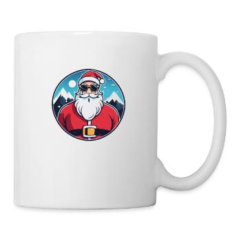 Weihnachtsmann Weihnachten Zeichnung - Tasse - Weiß - Rechts