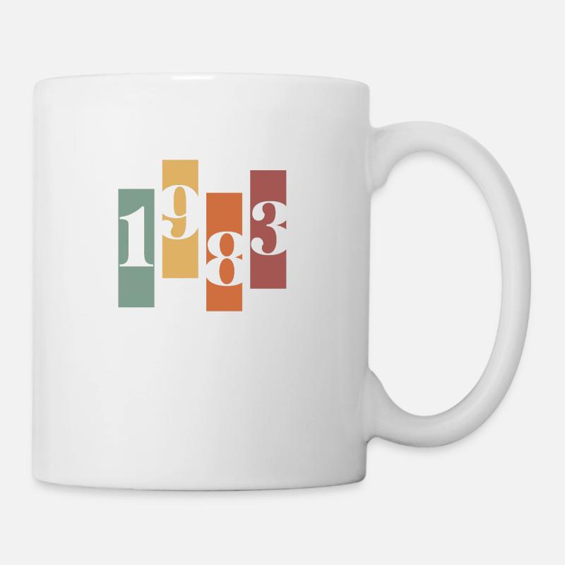 1983 vintage rétro - Mug blanc - blanc