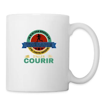 COURIR Therapie - Mug blanc - blanc - Droite