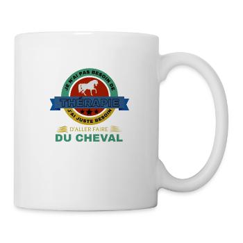 Equitation cheval Therapie - Mug blanc - blanc - Droite