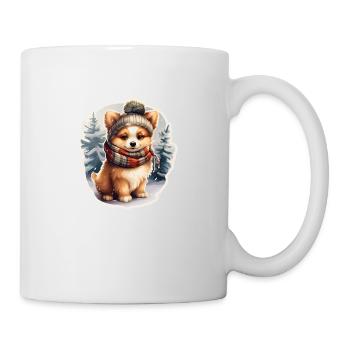 Man's best friend in winter - Mug - white - Right