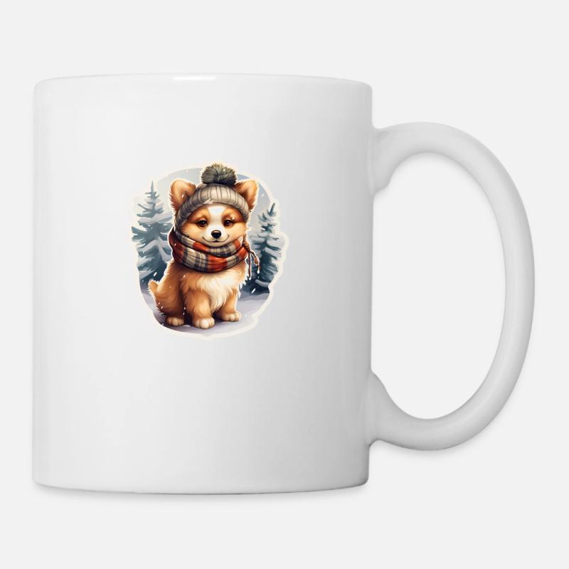 Bester Freund des Menschen im Winter - Tasse - Weiß