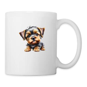 Yorkshire Terrier chiot chien propriétaire chien - Mug blanc - blanc - Droite