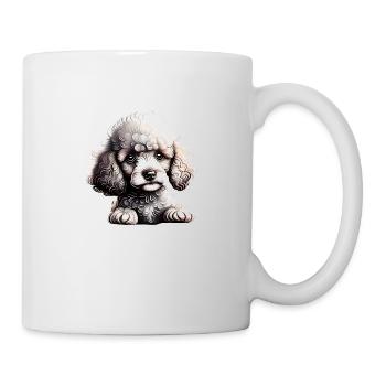 Pudel Hundehalter Hundewelpe Hundeliebe Pudelwelpe - Tasse - Weiß - Rechts