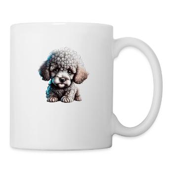 Chien Chiot Caniche Propriétaire De Chien Caniche Chiot Chien Amour - Mug blanc - blanc - Droite