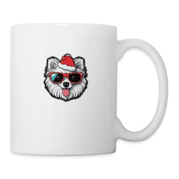 Pomeranian Christmas Drawing - Mug - white - Right