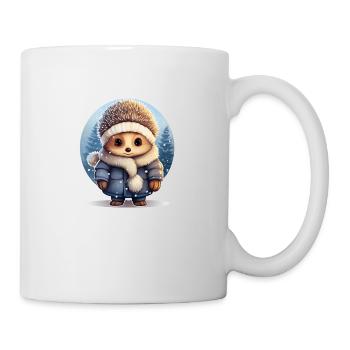 Hedgehog in the snow - Mug - white - Right