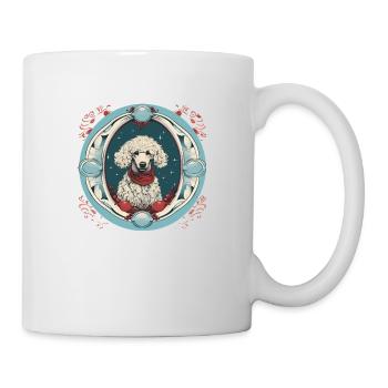 Pudelhund Xmas Ornament, Liebeshunde - Tasse - Weiß - Rechts