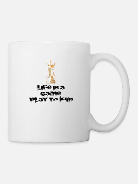 Life is a Game Play to Win King - Mug - white