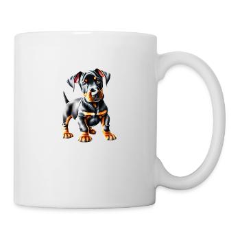 Chien doberman Chiot Doberman dresseur de doberman - Mug blanc - blanc - Droite