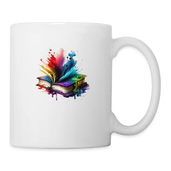 Buch Lesen Geschenk Bücher Leser Buchliebhaber - Tasse - Weiß - Rechts