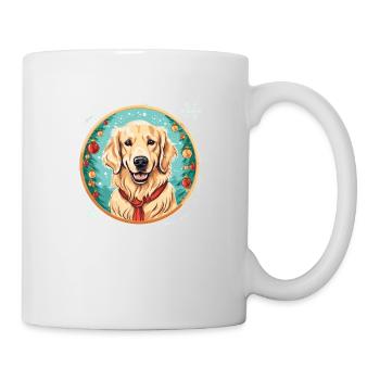 Golden Retriever chien Noël, chiens d’amour - Mug blanc - blanc - Droite