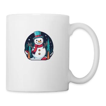 Dessin de Noël bonhomme de neige - Mug blanc - blanc - Droite