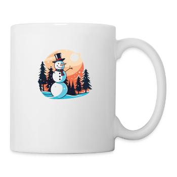 Dessin de Noël bonhomme de neige - Mug blanc - blanc - Droite