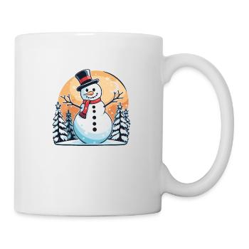 Snowman Christmas Drawing - Mug - white - Right