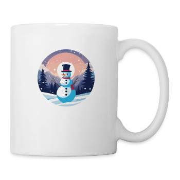 Snowman Christmas Drawing - Mug - white - Right
