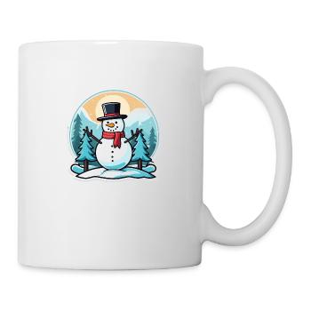 Snowman Christmas Drawing - Mug - white - Right