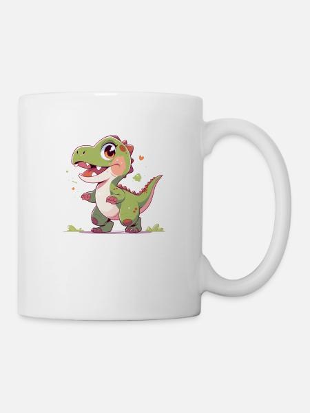 Mignon petit T-Rex - Mug blanc - blanc