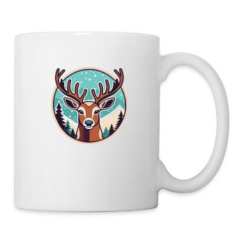 Reindeer Christmas Drawing - Mug - white - Right