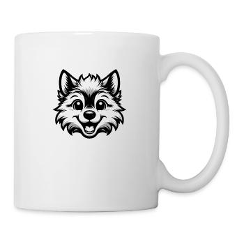 Loup - Mug blanc - blanc - Droite