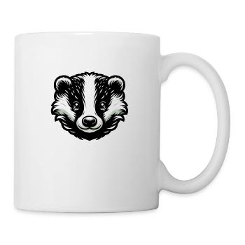 Blaireau - Mug blanc - blanc - Droite