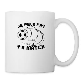 Je peux pas y'a match - Mug blanc - blanc - Droite