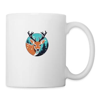 Reindeer Christmas Drawing - Mug - white - Right