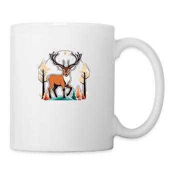 Reindeer Christmas Drawing - Mug - white - Right