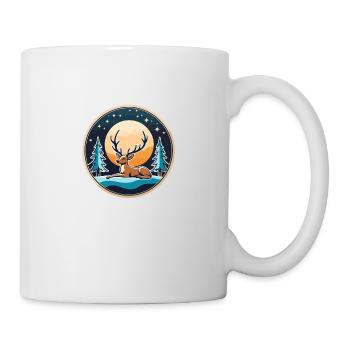 Reindeer Christmas Drawing - Mug - white - Right