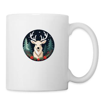 Reindeer Christmas Drawing - Mug - white - Right
